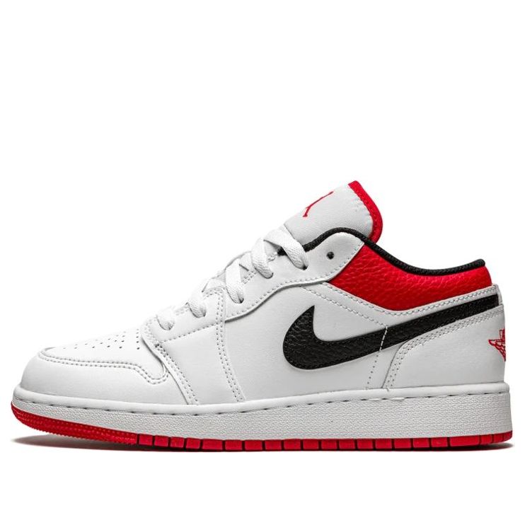 Air Jordan 1 Low 'White University Red'  553558-118 Iconic Trainers
